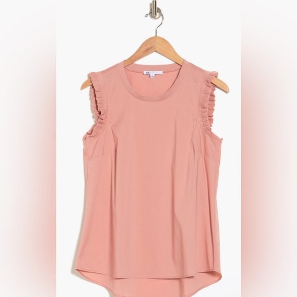 NWT DR2 by Daniel Rainn Ruffle Cotton Tank Sz XL - Picture 2 of 3